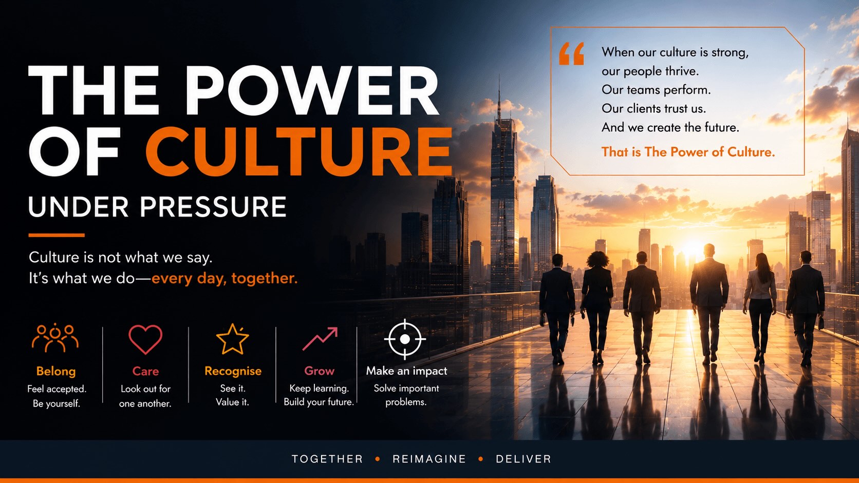 The Power Of Culture Under Pressure 2 The Power of Culture under pressure - corporate team building